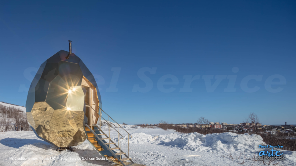 inox Gold Mirror Solar Egg