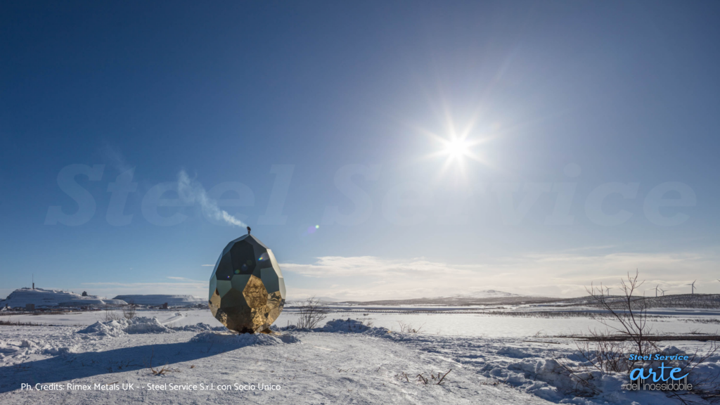 inox Gold Mirror Solar Egg